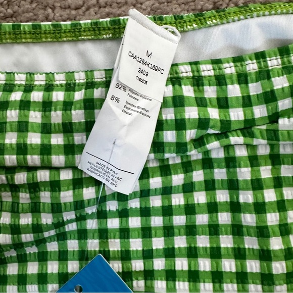 Cupshe Green Gingham High Leg Bikini Bottoms Women’s Size M NWT - Picture 2 of 7